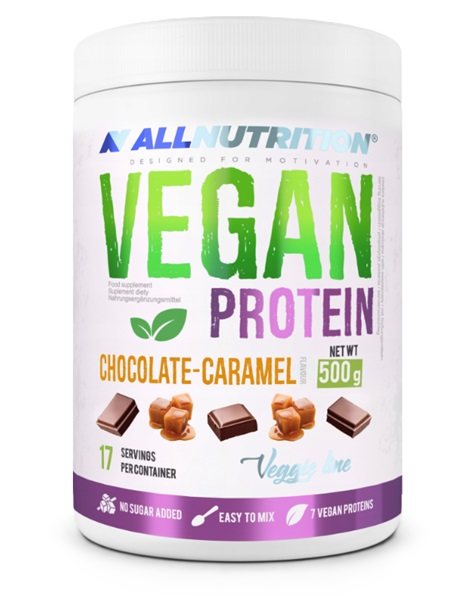 Brand - Vegansk proteinpulver, chokoladekaramel + 500 g