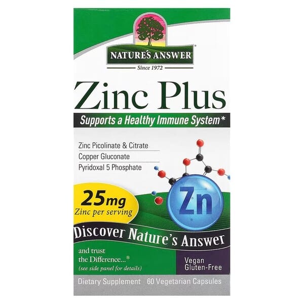 Zinc Plus - Zinktilskud + 60 veganske kapsler