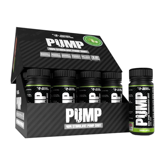 Refined Nutrition - Pump ikke-stimulerende shot Grøn æble + 12 × 60 ml