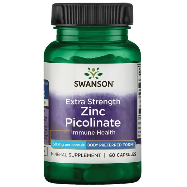Swanson - Zinc Picolinate Body Preferred Form, 50mg Extra Strength - 60 caps