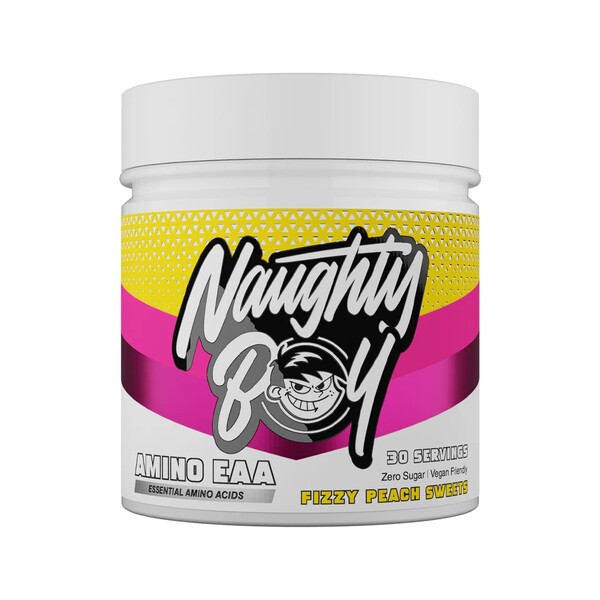 Naughty Boy - Amino EAA fizzende fersken-slik + 345g