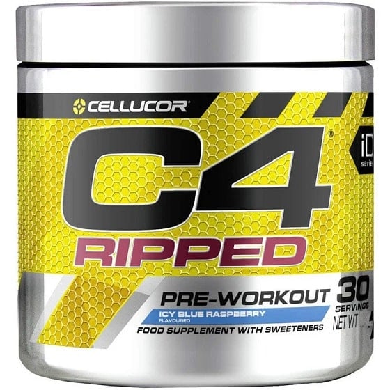 Cellucor - C4 Ripped Pre-Workout, isblå hindbær + 189 g