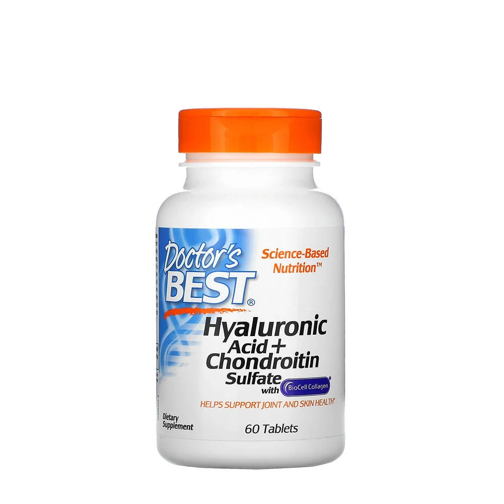 Doctor's Best - Hyaluronic Acid + Chondroitin Sulfate with BioCell Collagen - 60 tablets