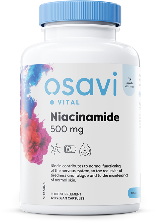 Osavi - Niacinamid 500 mg + 120 veganske kapsler