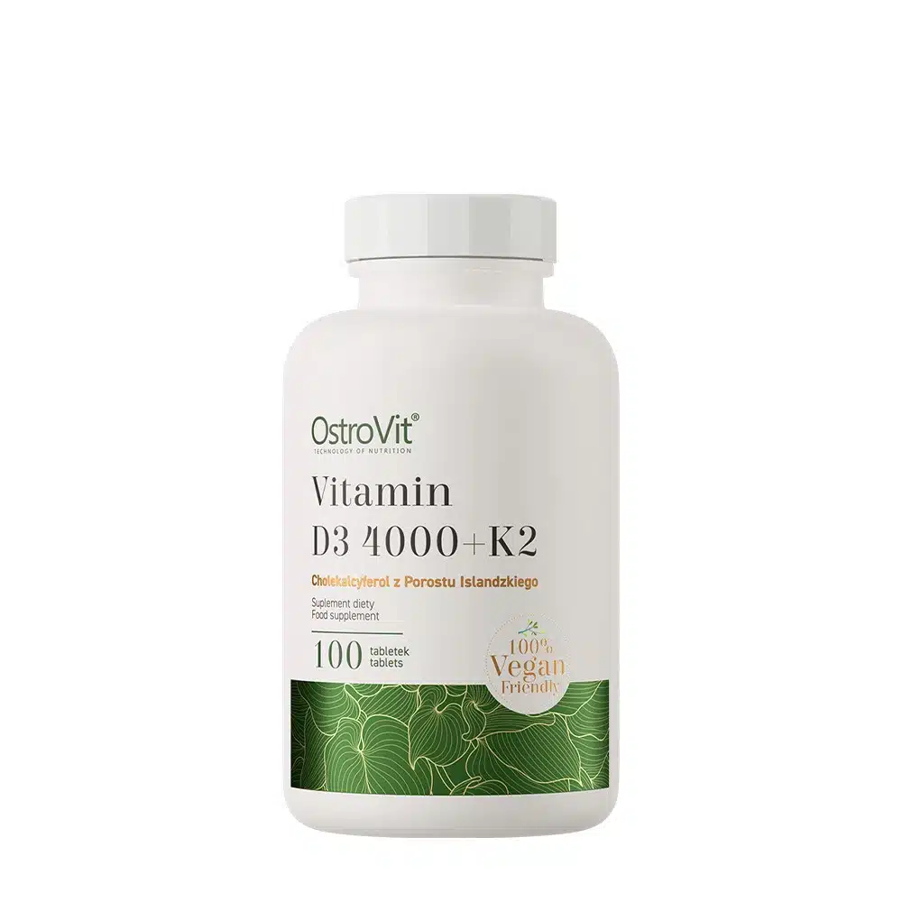 OstroVit - D3-vitamin 4000 IE + K2 VEGE + 100 tabletter