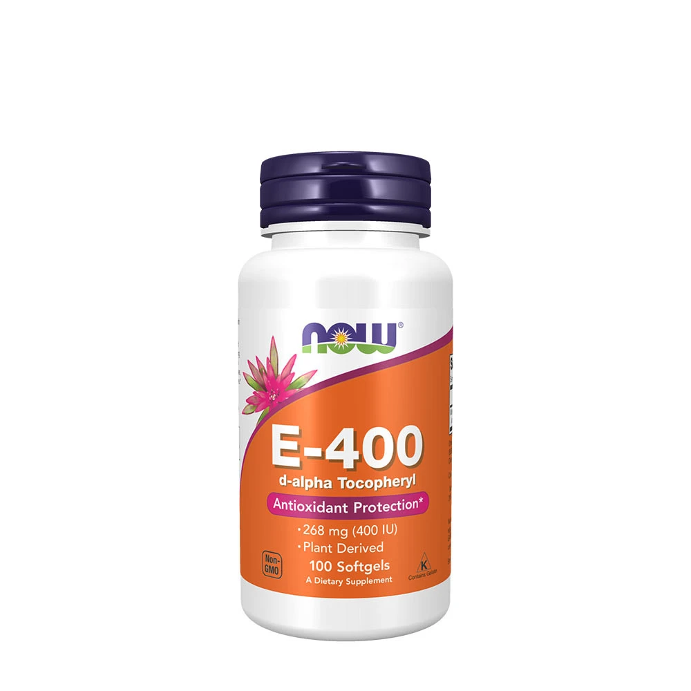 NOW Foods - Naturlig vitamin E-400 + 100 softgelkapsler