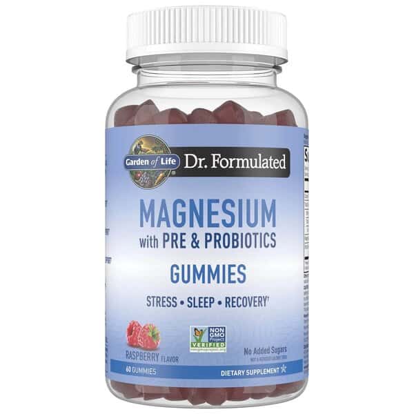 Garden of Life - Dr. Formulated magnesium med præbiotika og probiotika gummier, hindbærsmag + 60 gummier