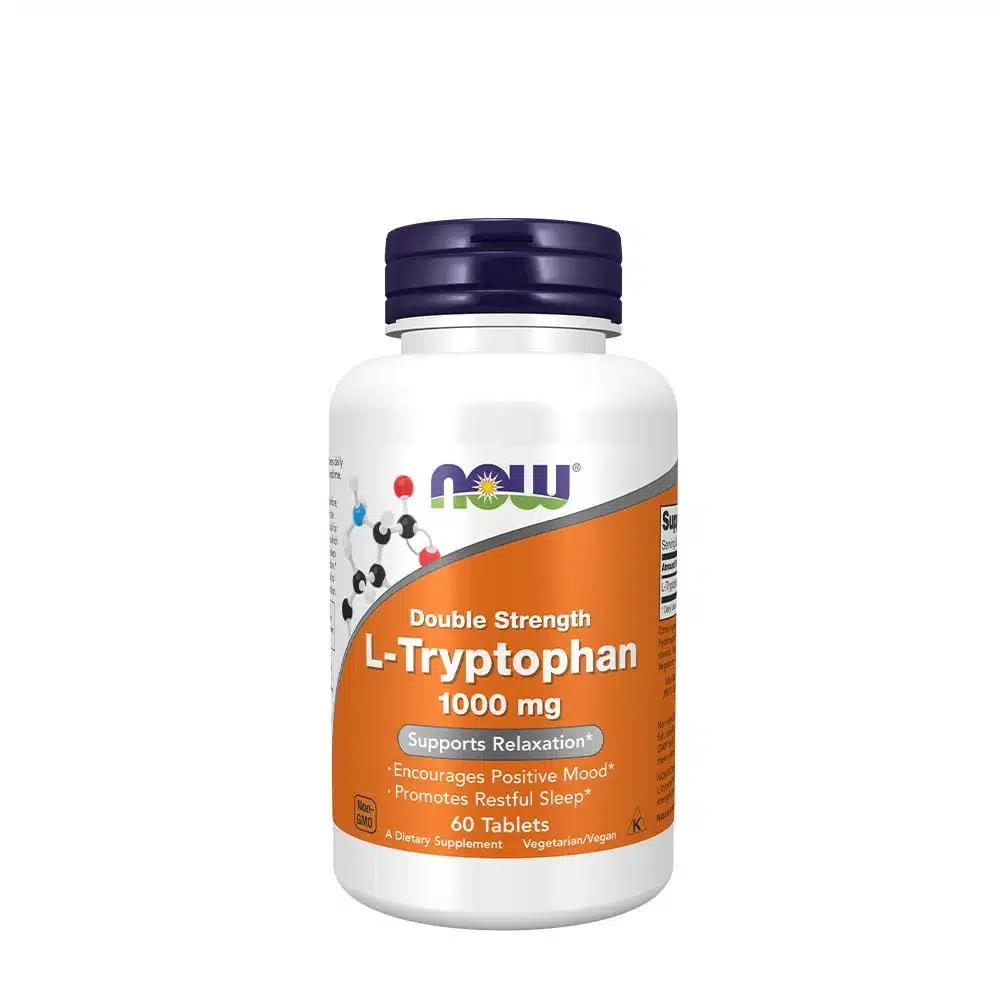 NOW Foods - L-Tryptophan, 1000mg Double Strength - 60 tabs
