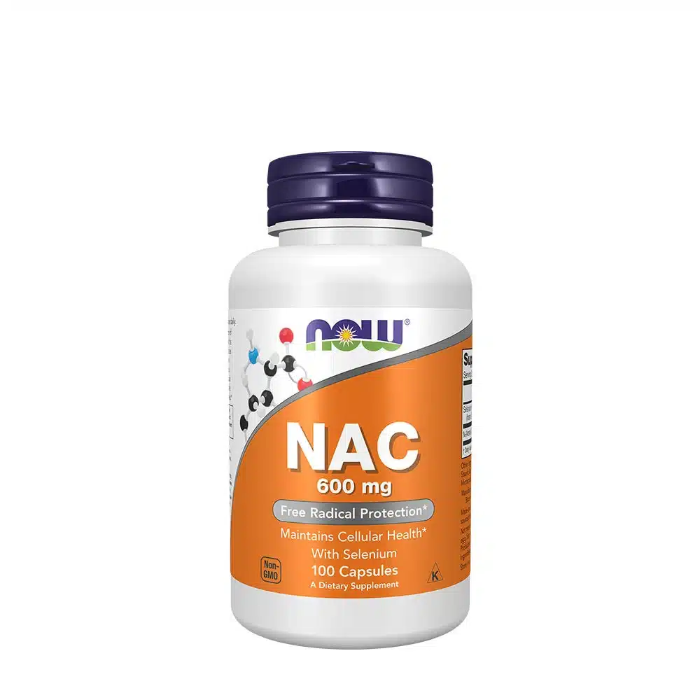 NOW Foods - N-acetylcystein med selen + 600 mg, 100 kapsler
