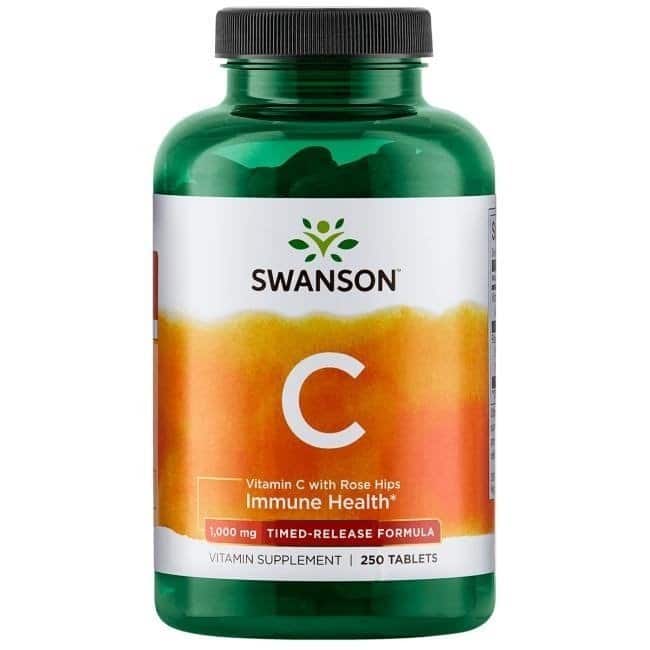 Swanson - Vitamin C with Rose Hips Extract - Timed-Release, 1000mg - 250 tablets
