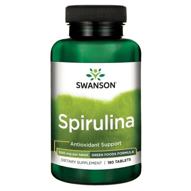Swanson - Spirulina 500 mg + 180 tabletter