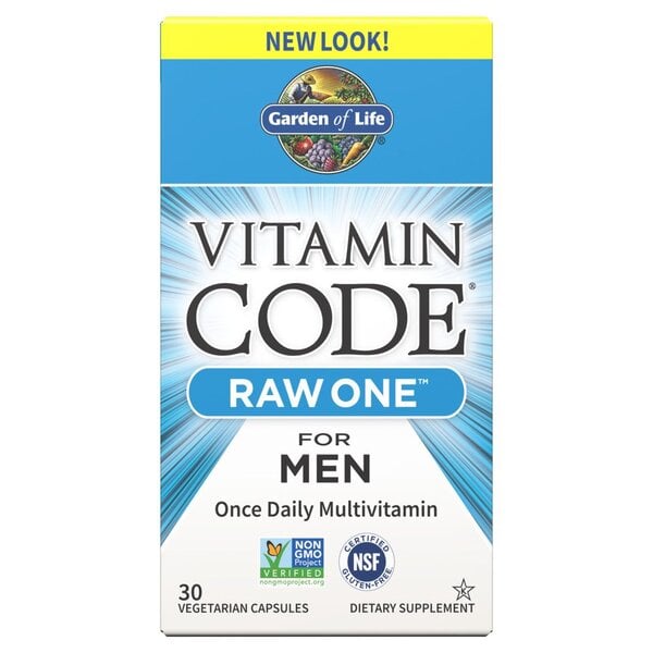 Vitamin Code Raw One for Men Daglig Multivitamin til Mænd 30 kapsler