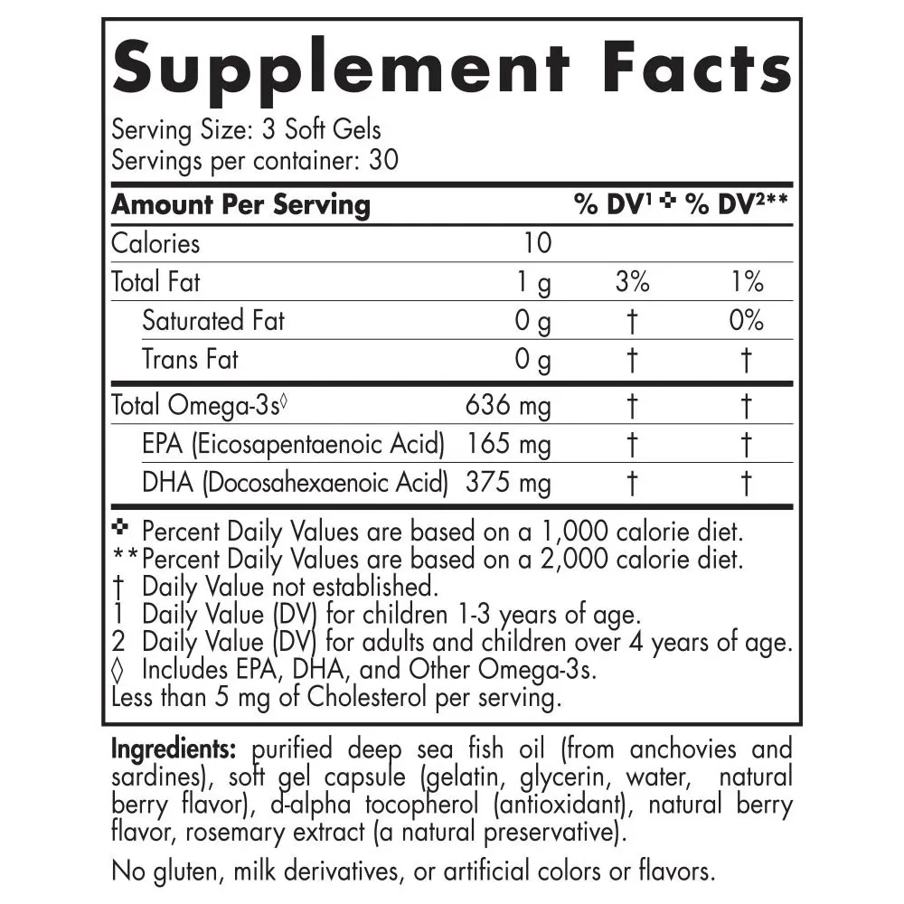 636mg Berry Punch - 90 mini softgels - Nuvalia