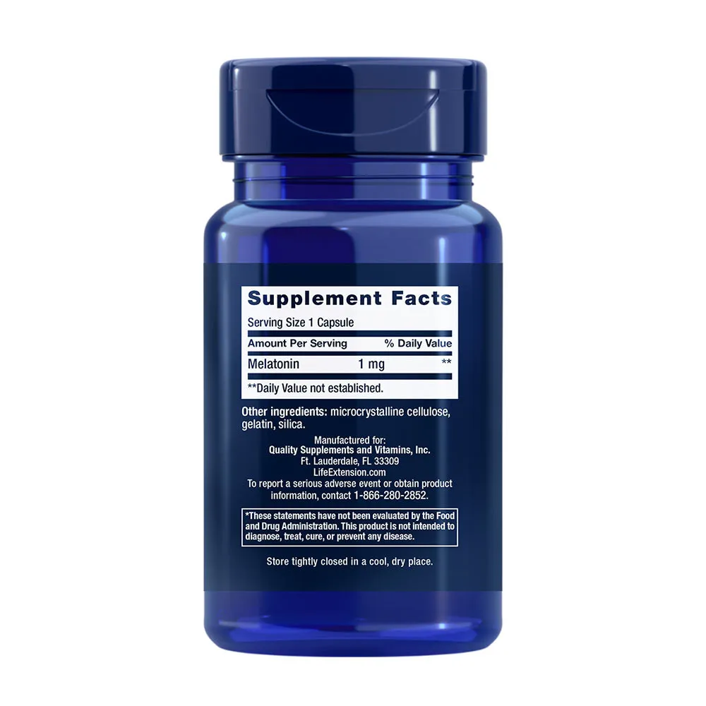 Life Extension – Melatonin 1 mg (60 Capsules) - Billede 3
