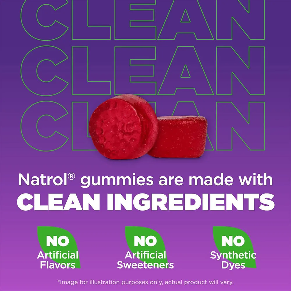 Natrol Melatonin Gummy 3 mg – Strawberry, 65 Gummies - Billede 5