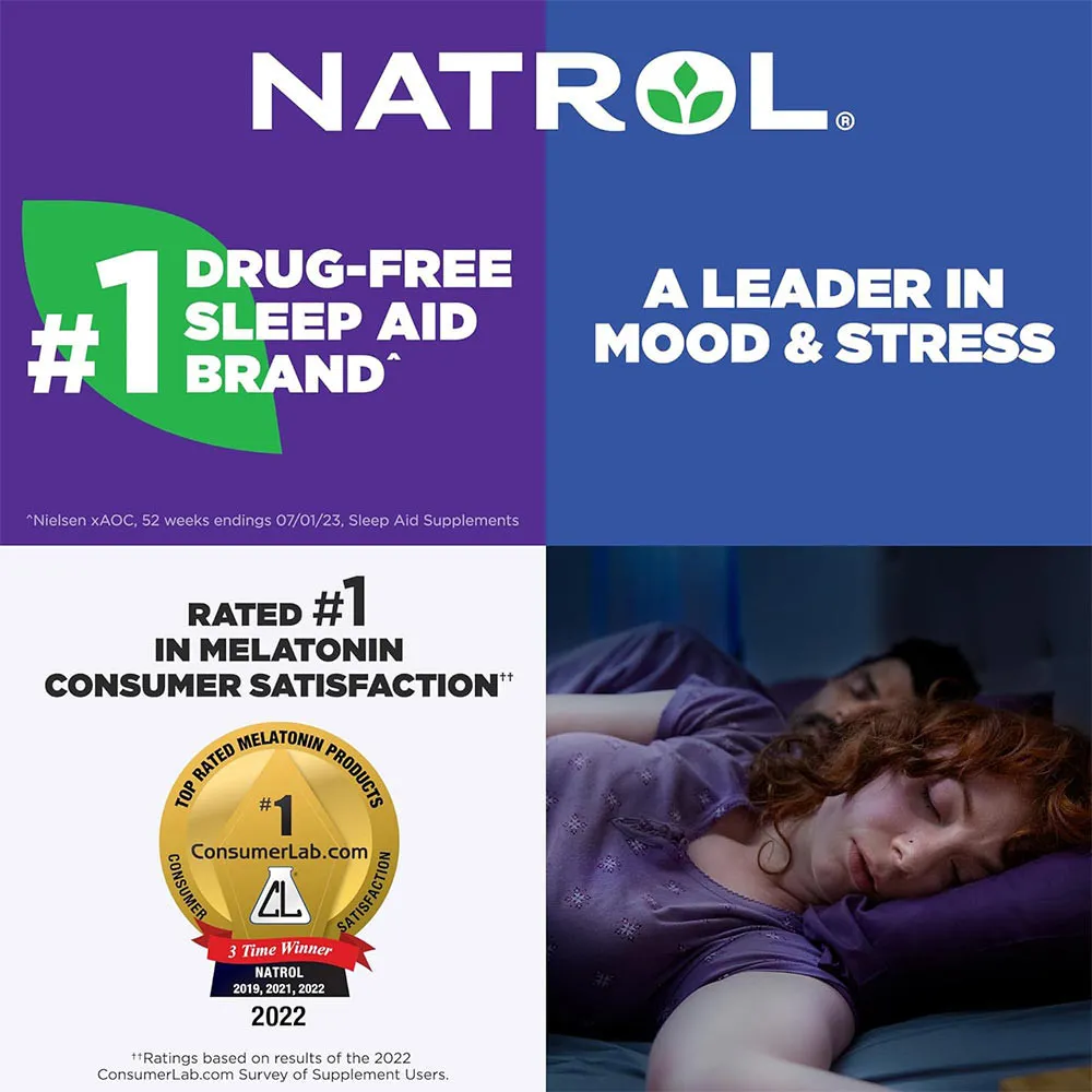 Natrol Melatonin Gummy 3 mg – Strawberry, 65 Gummies - Billede 11