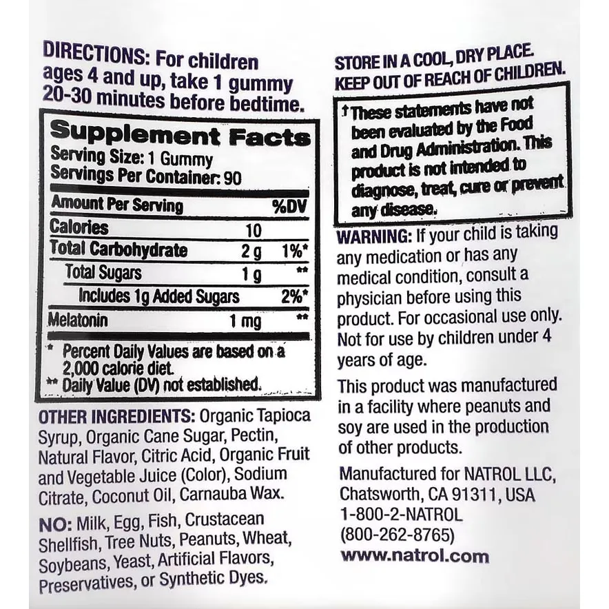 Natrol Kids Melatonin Berry Gummies (90 Gummies, Berry) - Billede 3