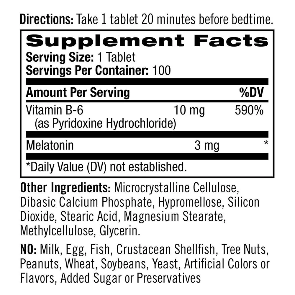 Natrol Melatonin Time Release 3 mg (100 Tablets) - Billede 3