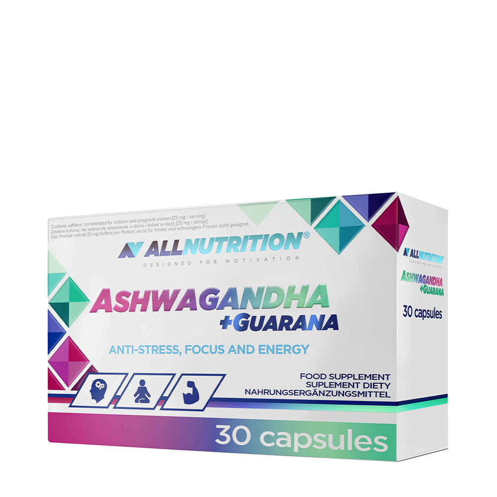 ALLNUTRITION Ashwagandha + Guarana (30 kapsler)