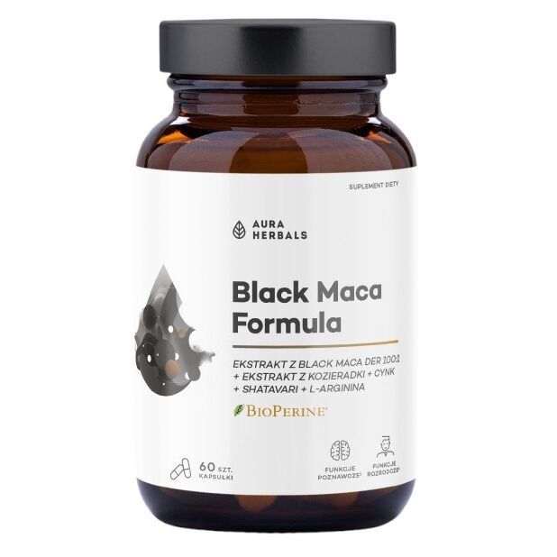AURA HERBALS Black Maca Formula (60 kapsler) – Viking Supplements