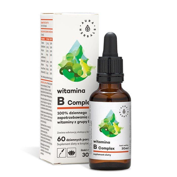 AURA HERBALS Vitamin B-kompleks (30 ml / 1 fl. oz.) - Viking Supplements