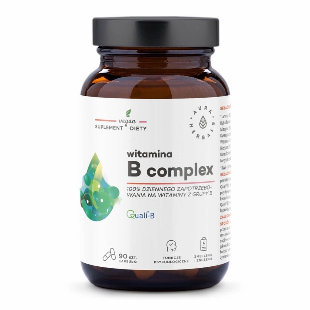 AURA HERBALS Vitamin B-kompleks (90 kapsler) - Viking Supplements