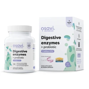 Fordøjelsesenzymer + probiotika – 60 veganske kapsler – Viking Supplements