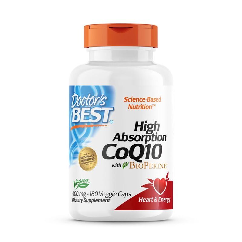 Doctors Best CoQ10 med høj optagelse, 400 mg, 180 vegetabilske kapsler