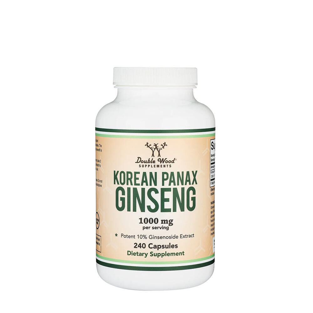 Double Wood-kosttilskud med koreansk Panax-ginseng (240 kapsler)