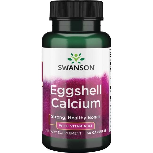 Æggeskalskalcium med D-3-vitamin – 60 kapsler – Viking Supplements