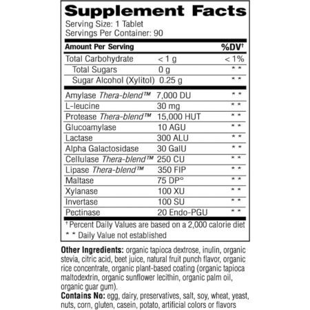 Enzymedica Kids Digest Chewable fruit punch 90 chewable tablets - Billede 3