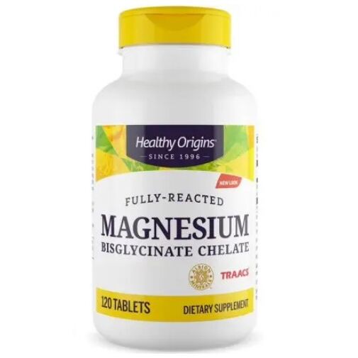 HEALTHY ORIGINS Magnesiumbisglycinat-chelat (120 tabletter) - Viking Supplements