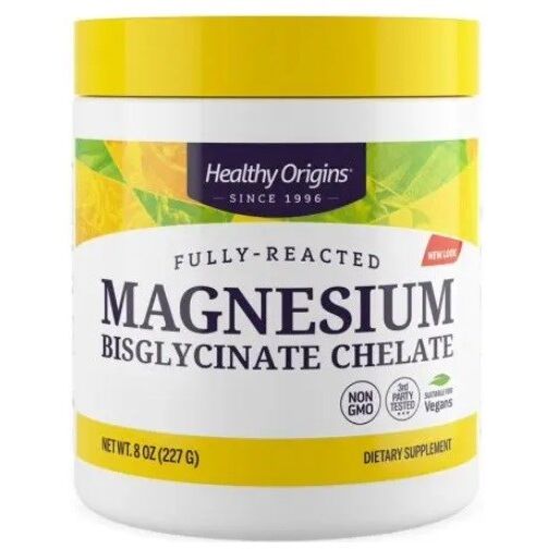 HEALTHY ORIGINS Magnesiumbisglycinat-chelat (227 g) - Viking Supplements