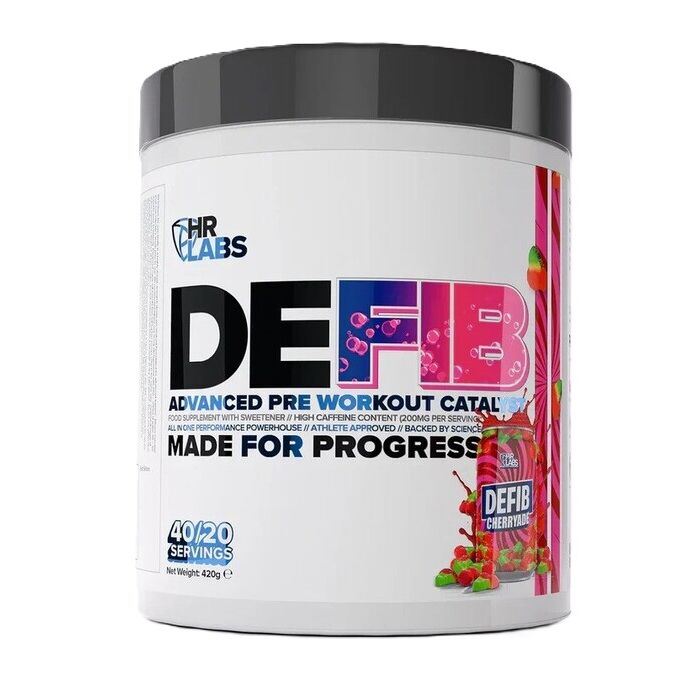 HR Labs Defib Advanced Pre Workout Catalyst, Cherryade 420 g