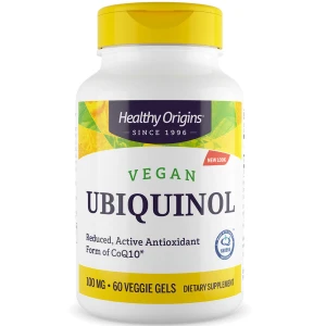 Healthy Origins Vegansk Ubiquinol 100 mg, 60 vegetabilske gelkapsler – Viking Supplements