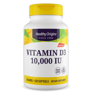 Healthy Origins Vitamin D3 Depot 10 000 IU 120 soft capsules - Viking Supplements