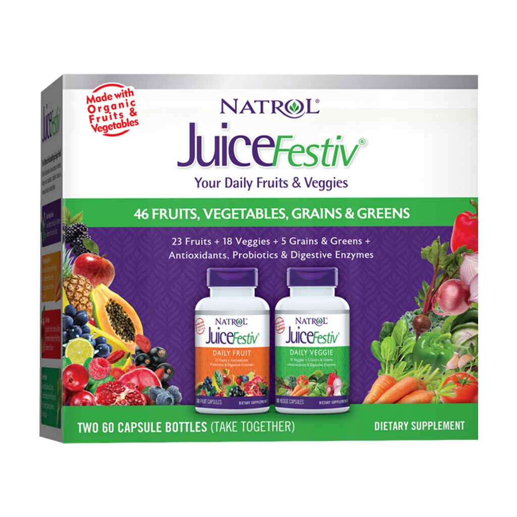 JuiceFestiv, Daglig frugt og grønt 60 + 60 kapsler