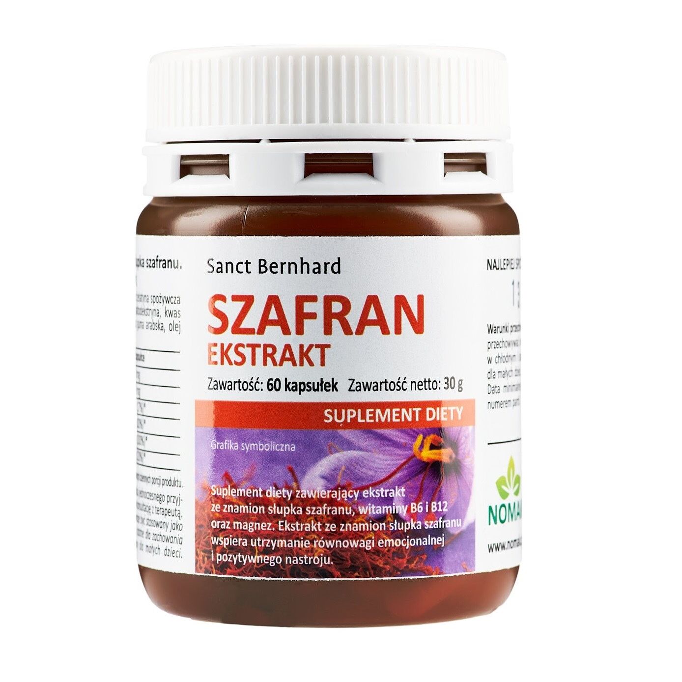 KRAUTERHAUS SANCT BERNHARD Safran-nervekapsler (60 kapsler) - Viking Supplements