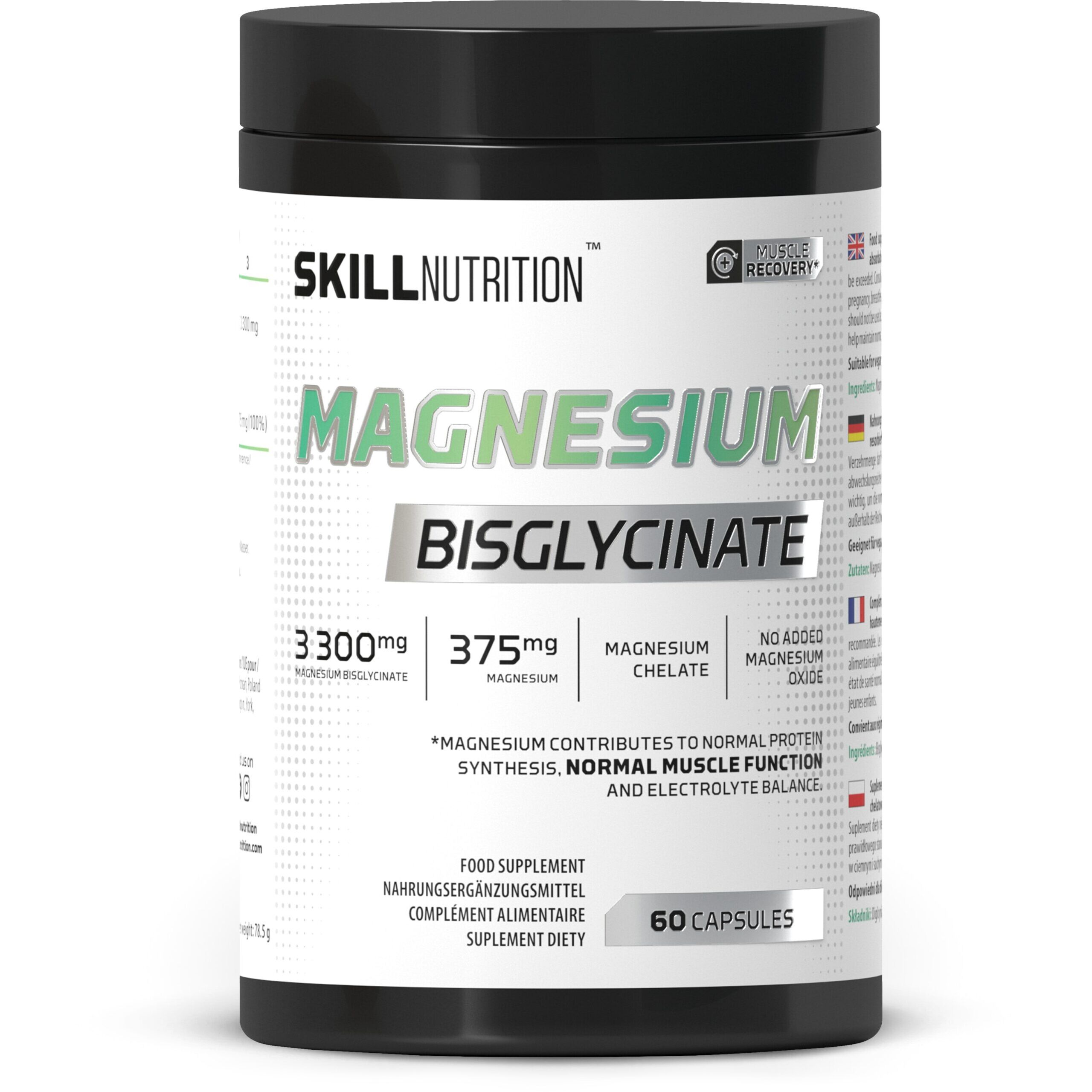 Magnesium Bisglycinate - 60 caps - Nuvalia