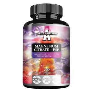 Magnesiumcitrat + P5P – 200 kapsler – Viking Supplements