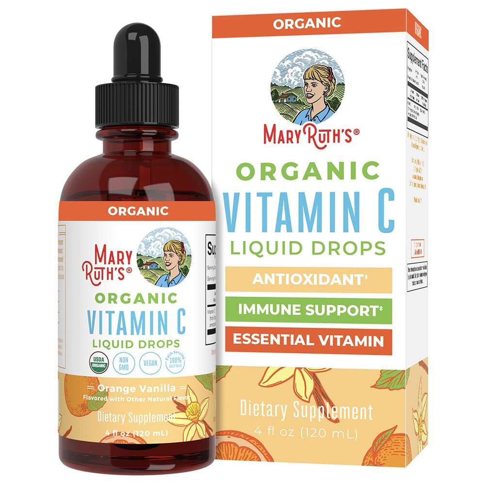 Mary Ruths C-vitamindråber med appelsin- og vaniljesmag, 120 ml – Viking Supplements