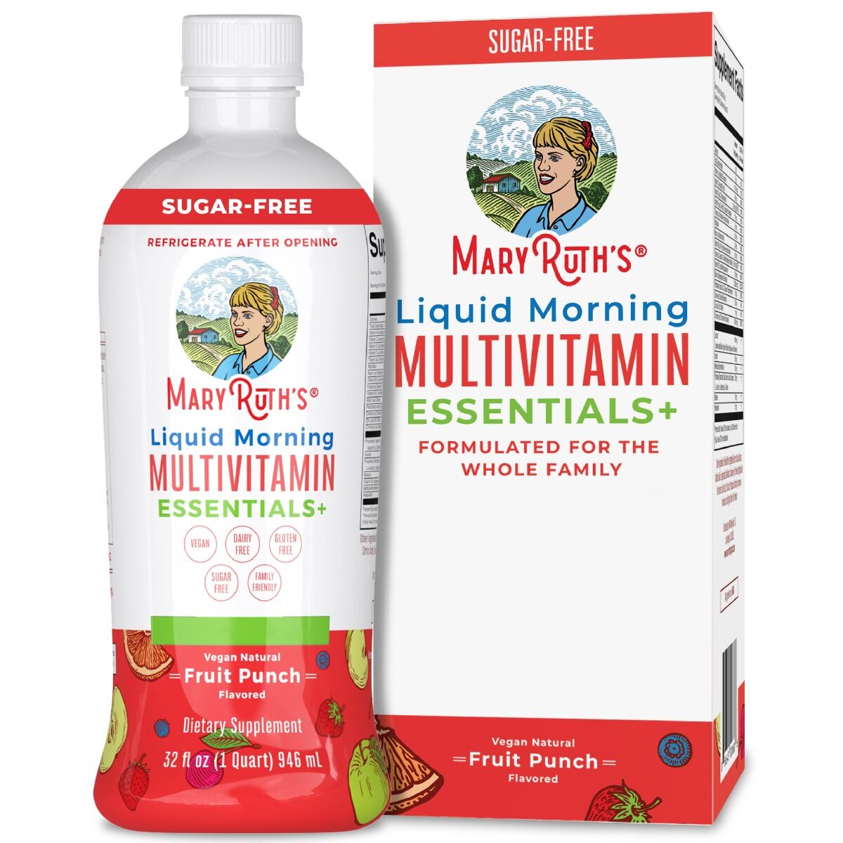 MaryRuth's Morning Multivitamin Flydende Frugtpunch 32 oz (946 ml) - Viking Supplements