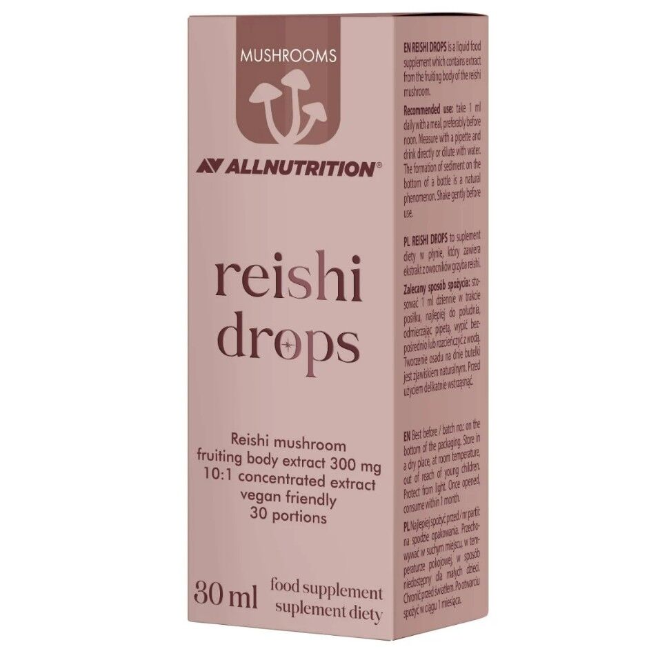 Reishi-dråber med svampe