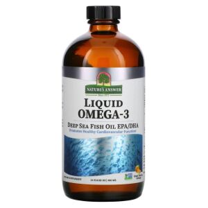 NATURE'S ANSWER Flydende omega-3-fiskeolie fra dybhavsfisk, EPA/DHA (480 ml / 16 fl. oz.) – Viking Supplements