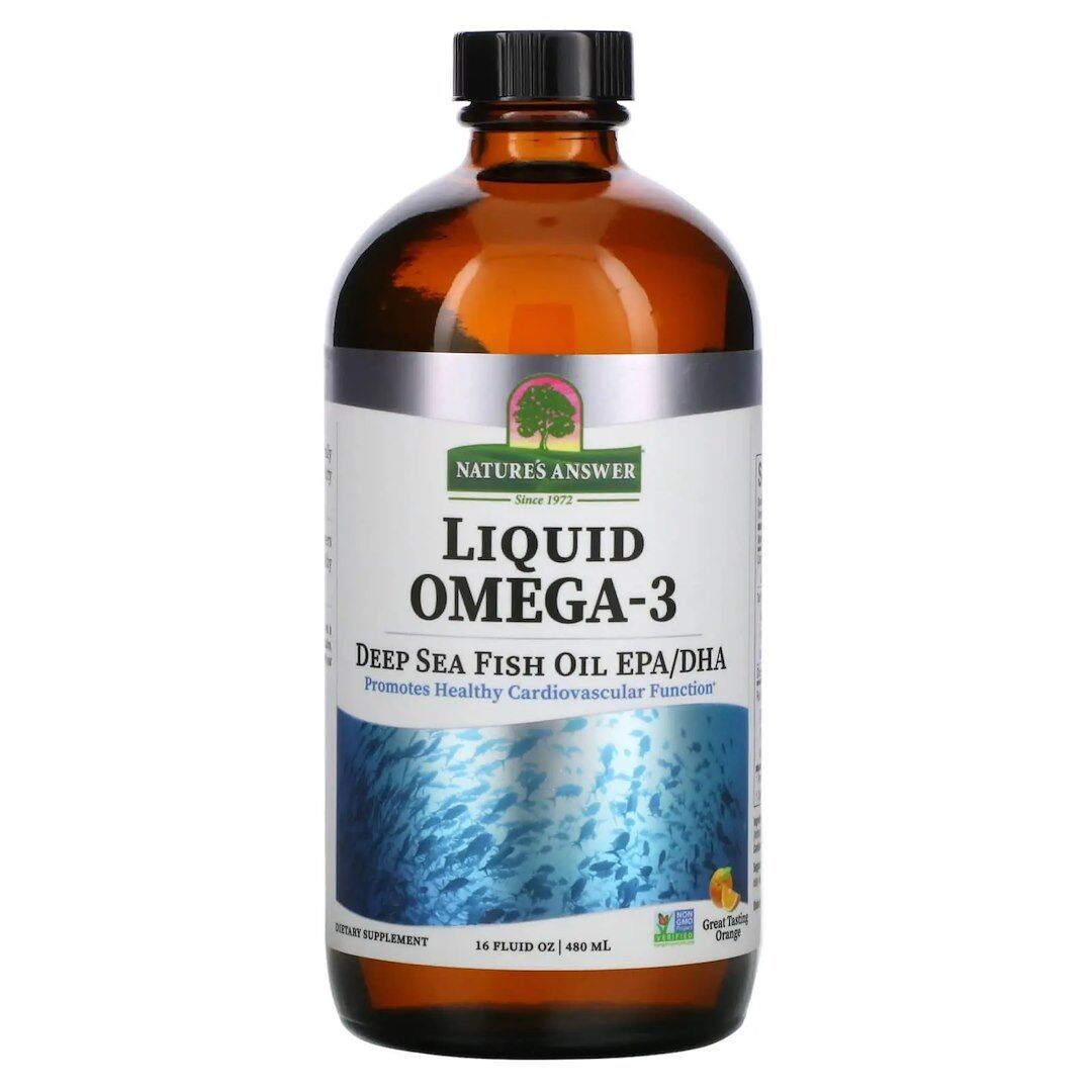 NATURE'S ANSWER Flydende omega-3-fiskeolie fra dybhavsfisk, EPA/DHA (480 ml / 16 fl. oz.) – Viking Supplements