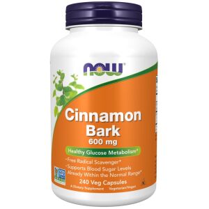 NOW FOODS Kanelbark 600 mg (240 kapsler) - Viking Supplements