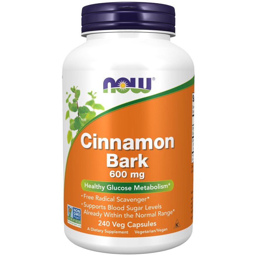 NOW FOODS Kanelbark 600 mg (240 kapsler) - Viking Supplements