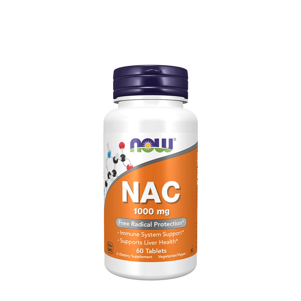 NOW NAC – Acetylcystein 1000 mg (60 tabletter) – Viking Supplements