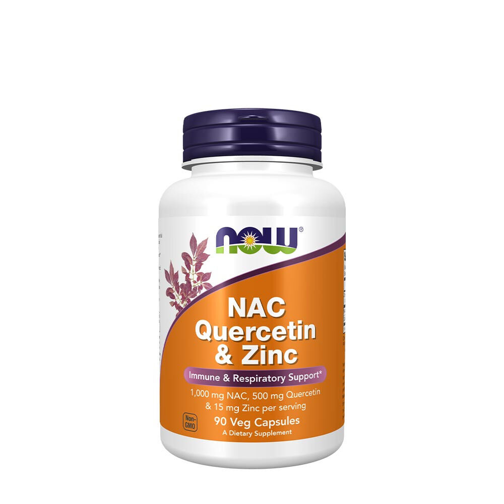 NOW NAC Quercetin & Zink (90 vegetabilske kapsler) – Viking Supplements