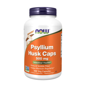 NOW Psylliumskaller 500 mg (500 vegetabilske kapsler) – Viking Supplements